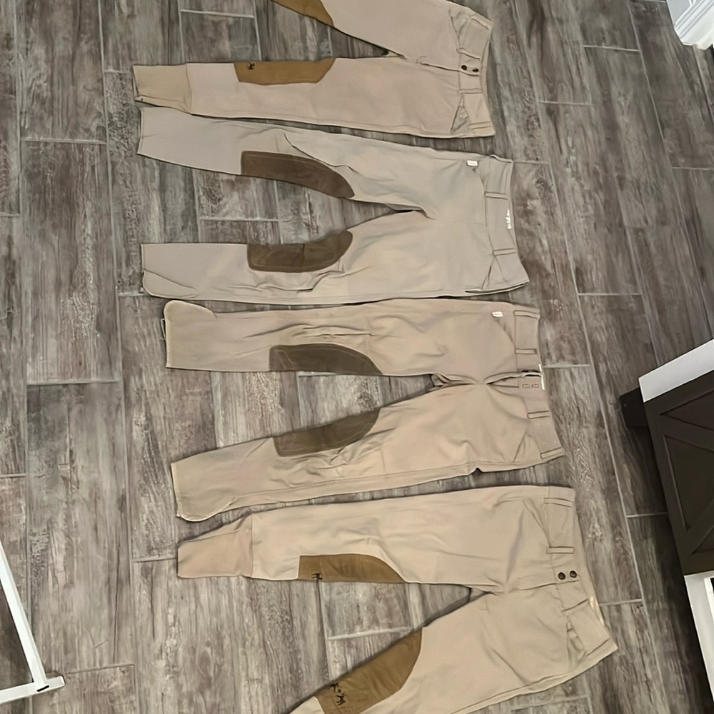 4 Pairs Breeches, 2 tailored sportsman and 2 equine couture